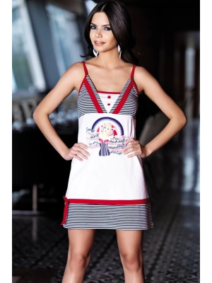 2421 BERRAK BAYAN CİZGİLİ CRUİSE ELBİSE