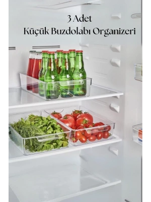 3 Lü Buzdolabı Organizeri & Buzdolabı Düzenleyici 3 lt