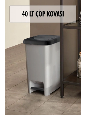 40 Litre Basmalı Çöp Kovası