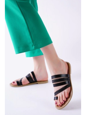 Aboll Siyah Cilt Kadın Terlik