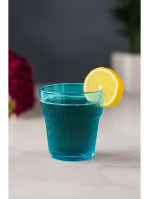 Akrilik Aquamarin Tekli Kısa Bardak & Su Meşrubat Kahve Yanı Bardağı 300 ml ( Cam Değildir )