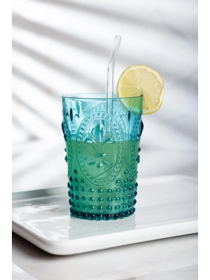 Akrilik Aquamarin Tekli Kısa Bardak & Su Meşrubat Kahve Yanı Bardağı 400 ml ( Cam Değildir )