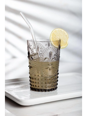 Akrilik Füme Tekli Kısa Bardak & Su Meşrubat Kahve Yanı Bardağı 400 ml ( Cam Değildir )