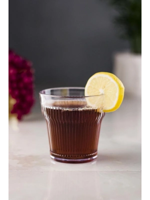 Akrilik Şeffaf Tekli Kısa Bardak & Su Meşrubat Kahve Yanı Bardağı 300 ml ( Cam Değildir )