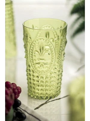 Akrilik Yeşil Tekli Uzun Bardak & Su Meşrubat Bardağı 750 ml ( Büyük Boy & Cam Değildir )