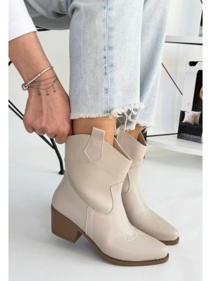 Akver Bej Cilt Topuklu Kadın Bot