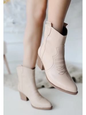 Akver Nude Cilt Topuklu Kadın Bot
