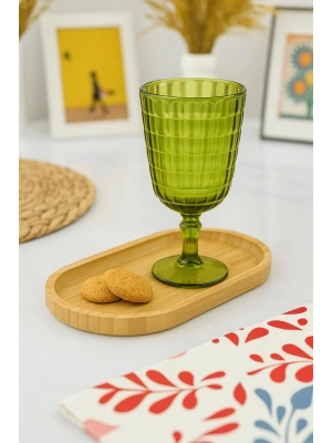 Allegra Koyu Yeşil Kadeh Bardak - 450 ml Tekli Akrilik Malzeme - Cam Değildir Kırılmaya Dayanıklı