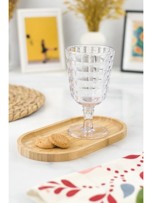Allegra  Şeffaf Kadeh Bardak - 450 ml Tekli Akrilik Malzeme - Cam Değildir Kırılmaya Dayanıklı