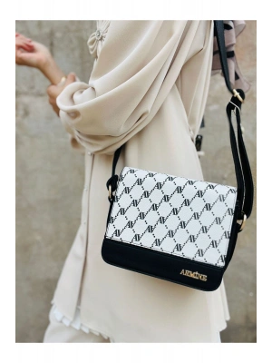 Armine 331 Beyaz Noktalı Kadın Omuz Çantası