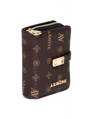 Armine C01 Kahverengi Baskılı Cüzdan