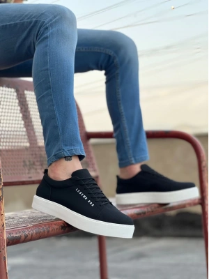 Ba0104 Bağcıklı Nubuk Spor Klasik Siyah Erkek Ayakkabı Erkek Klasik Ayakkabı