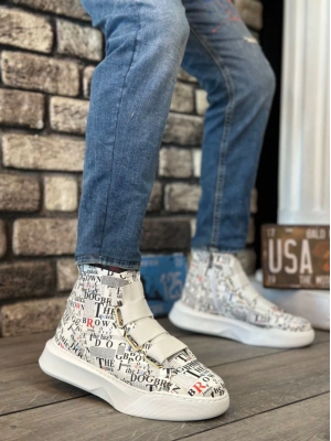 Ba0142 Bantlı Erkek Yüksek Taban Rakamlı Spor Erkek Bot