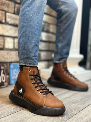 Ba0155 Bağcıklı Erkek Yüksek Taban Taba Spor Erkek Bot