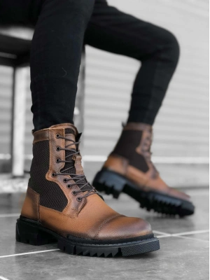 Ba0183 İçi Dışı Hakiki Deri Taba Erkek Postal Erkek Bot