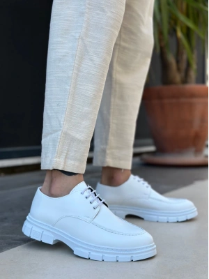 Ba0237 Bağcıklı Rugan Klasik Yüksek Taban Beyaz Casual Erkek Ayakkabı Erkek Klasik Ayakkabı