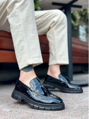 Ba0240 Püsküllü Rugan Klasik Yüksek Taban Casual Erkek Ayakkabı Erkek Klasik Ayakkabı