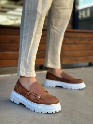 BA0242 Tokalı Klasik Yüksek Taban Taba Erkek Ayakkabı