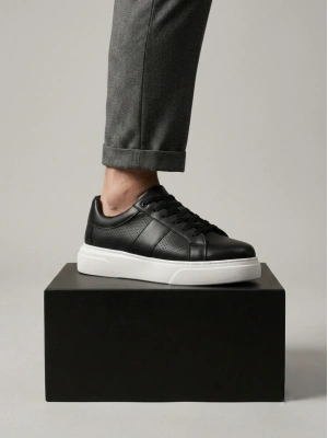 BA0247 Erkek Sneaker Günlük Casual Spor Ayakkabı Siyah