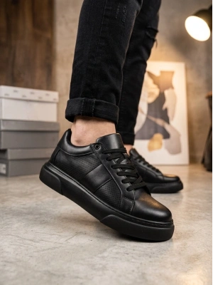 BA0247 Erkek Sneaker Günlük Casual Spor Ayakkabı Siyah Taban