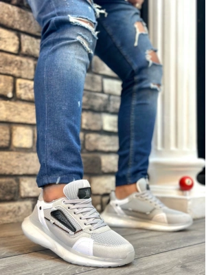 Ba0313 Balon Taban Rahat Casual Gri Erkek Ayakkabısı Erkek Günlük Ayakkabı