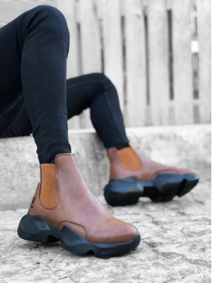 Ba0444 Bağcıksız Rahat Yüksek Taban Taba Erkek Spor Yarım Bilek Erkek Bot