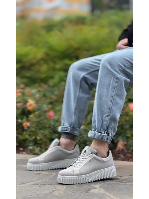 Ba0803 Boa Yüksek Taban Gri Triko Gri Taban Erkek Ayakkabı Erkek Günlük Ayakkabı