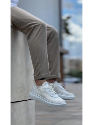 Ba0812 Özel Örme Triko Tarz Beyaz Renk Erkek Spor Ayakkabı