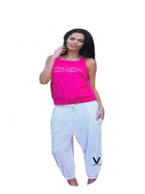 Bayan Yazlık Poly Şalvarlı Pijama 21519