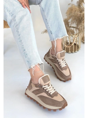 Berty Vizon Süet Bağcıklı Kadın Spor Ayakkabı