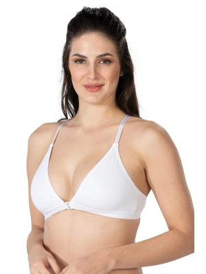 BEYAZ MI Emay 1416 Modal Cotton Önden Açmalı Sporcu Sütyen