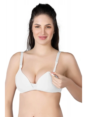 BEYAZ MI Emay 1422 Modal Cotton Kaplı Emzirme Sütyen
