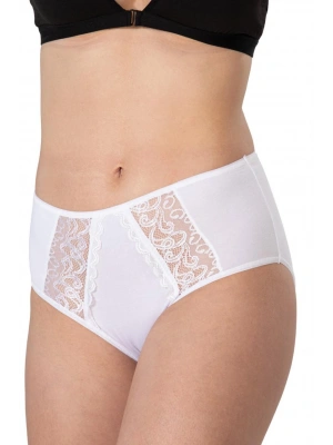 BEYAZ MI Emay 1445 Modal Cotton Yüksekbel Dantelli Külot