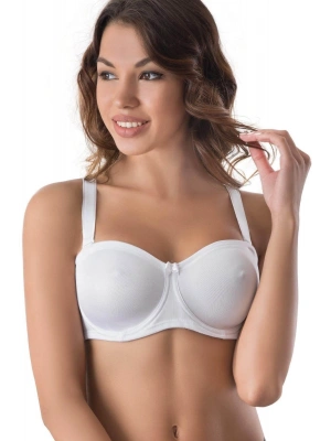 BEYAZ MI Emay 159 C Balenli Straplez Toparlayıcı Sütyen