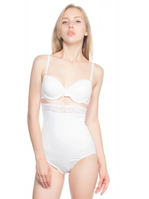 BEYAZ MI Emay 2028 Dantelli Yüksek Bel Slip Korse