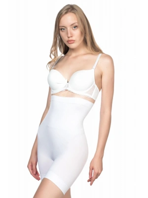 BEYAZ MI Emay 2056 Yüksek Bel Masajlı Uzun Paça Korse