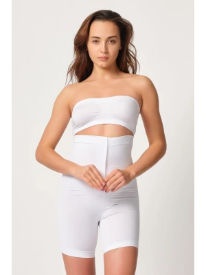 BEYAZ MI Emay 2087 Önden Agraflı Paçalı Korse