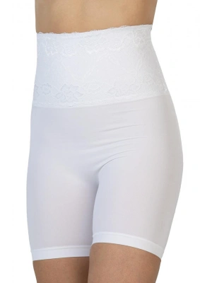 BEYAZ MI Emay 2091 Önü Dantelli Yüksek Bel Boxer Korse
