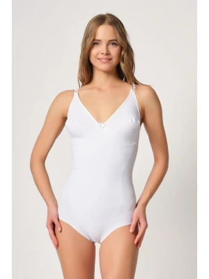 BEYAZ MI Emay 2821 Balenli Double Boy Slip Lazer Korse