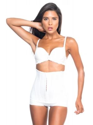 BEYAZ MI Emay 2824 Yüksek Bel Balen Agraflı Slıp Lazer Korse