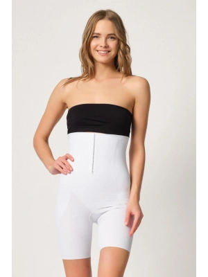 BEYAZ MI Emay 2832 Yüksek Bel Balen Destekli Agraflı Lazer Korse