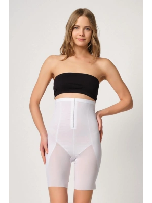 BEYAZ MI Emay 2928 Ön Agraflı Tül Paçalı Lazer Korse