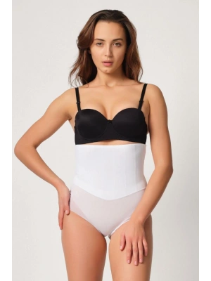 BEYAZ MI Emay 2945 Tül Karyokalı Slip Lazer Korse