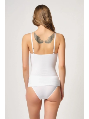 BEYAZ MI Emay 5038 İp Askılı Fantazi Atlet Korse