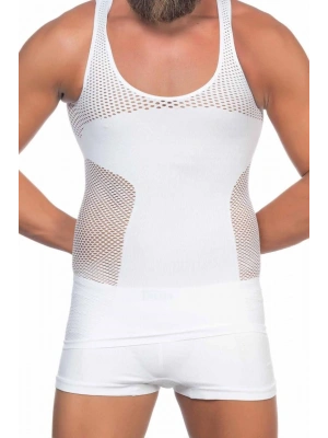 BEYAZ MI Emay E1006 Fileli Erkek Korse Atlet