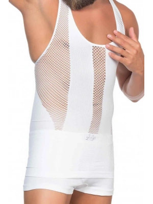 BEYAZ MI Emay E1009 Fileli Erkek Korse Atlet