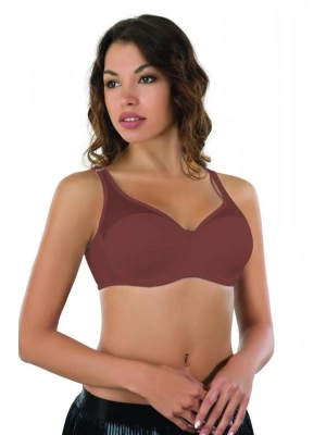 BORDO MI Emay 167D Pedli Tül Toparlayıcı Sütyen