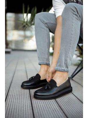 CH002 - CST Loafer Pelle Erkek Ayakkabı SIYAH
