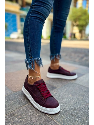 Ch043 Cbt Cowien Kadın Ayakkabi Bordo Kadın Spor Ayakkabı