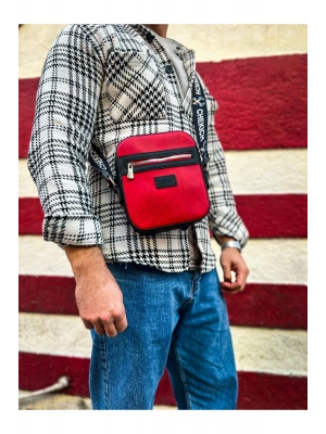 CH102 Stealht Kare Erkek Çanta SIYAH - KIRMIZI